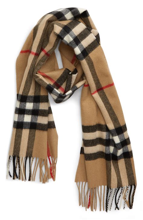 lightweight check cashmere wool scarf burberry|Burberry cashmere check scarf beige.